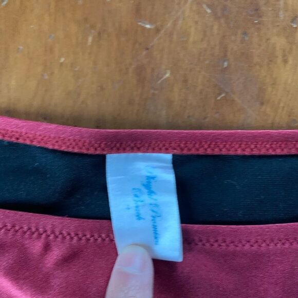 Maroon string bikini bottom 12 - Picture 3 of 4